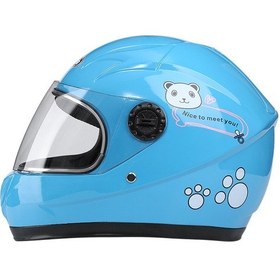 Resim Çocuk Kask Çocuk Kask Elektrikli Araba Kask Sonbahar Ve Kış Erkek Ve Kadın Kask-mavi Blue 