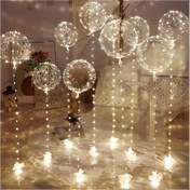 Resim 10 Set LED Parlayan Yüzen Dalga Topları Düğün Süslemeleri, Doğum Günü Parti Süslemeleri, Banket Süslemeleri, Ev Yatak Odası Süslemeleri, Balon Süslemeleri İçerir, Piller Dahil 