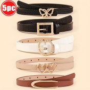 Resim Her mevsim için uygun olan ve kombinasyonlarda çok yönlü kullanıma sahip 5'li bel sarmalı moda kemer, tatil kemeri, hediye olarak verilebilir 