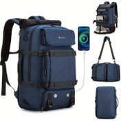 Resim Trailblazer, Ayakkabı Bölmesi Olan Seyahat Sırt Çantası - 49.78cm Laptop Dostu, Büyük Kapasiteli, Yürüyüş & Açık Hava Sporları için Çok Cepli Tasarım, Dayanıklı Polyester, Siyah 
