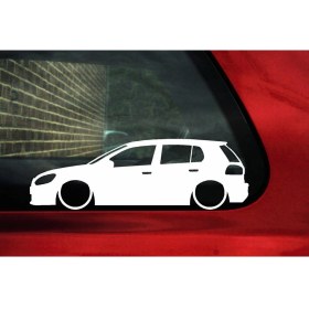 Resim TSC Golf Mk6 Basık Kelebek Cam Stickeri 2 Adet 