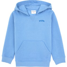 Resim U.S. Polo Assn. Erkek Çocuk Açık Mavi Kapüşonlu Basic Sweatshirt 50313808-VR003 