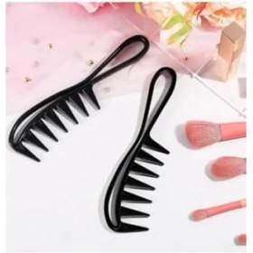 Resim Mena Rise Gaman Kadın-Erkek Saçı Şekil Verme Tarağı - Profesyonel Tarak - Saç Açıcı Tarak Geniş Dişli 19CM Siyah 