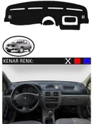 Resim Torpido Koruma Halısı Siyah Kenar Renk Siyah Renault Clio Alize İle Uyumlu 