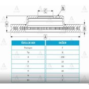 Resim Esse Otomotiv Yaris 12-14 Ön Havali Fren Diski 258-4 - MHR-03798 - 435120D060 