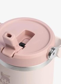 Resim Stanley IceFlow Flip Straw Tumbler Pipetli Termos Bardak, Pembe Kuvars (Rose Quartz), 0.60 Litre 