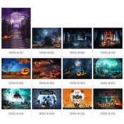 Resim Pazly Cadılar Bayramı Fotoğraf Stüdyo Fonu 2.1x1.5m Yeniden Kullanılabilir Baskılı Perde Pamuklu Kumaş 