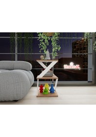 Resim Bubon Yan Sehpa Marbellakiraz-beyaz Renk 