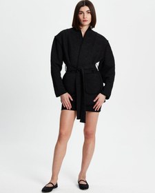 Resim Siyah Kapitone Kimono - SİYAH / S 