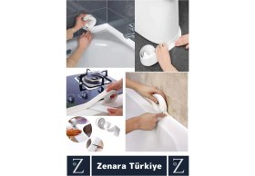 Resim Premium Uzun Ömürlü Suya Neme Küfe Dayanıklı Mutfak Lavabo Pencere Kenar Yalıtım Bandı 3.2 mt x 5 Ad 