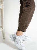 Resim Getcho Babel Beyaz Kadın Spor Ayakkabı Kalın Taban Rahat Yapı Günlük Yürüyüş Için Şık Yazlık Sneaker Model 