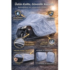 Resim SAVEK Yamaha Tracer 7 Uyumlu Lastikli Motosiklet Brandası Su Geçirmez Motorsiklet Örtüsü 