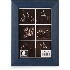 Resim İpek Fotoğraf Çerçevesi - Mavi - 10x15 cm 
