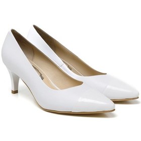 Resim Topuklu/ Stiletto Kadın Rc-4007 Deriden Beyaz Beyaz 