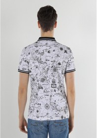 Resim Colin's Colins Regular Fit Polo Yaka Baskılı Erkek Beyaz Kısa Kol Tişört Cl1059424 Q1.v1 Wht Beyaz 