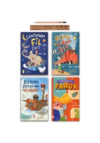 Resim Timaş Çocuk Çantamdan Fil Çıktı - Uzaya Giden Tren - Benim Zürafam Uçabilir - Faruk Set 4 Kitap 