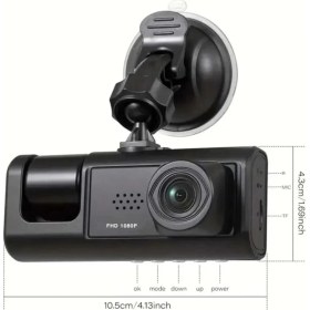 Resim İlkyaz Fashion DV300 Yeni 3 Kameralı Araç Içi Kayıt Kamerası Trafik Recorder 2 Inç IPS Ekran Full Hd 1080P 