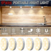 Resim Globalbloom 6 Adet Şarj Edilebilir Usb Hareket Sensörlü Led Duvar Ve Bahçe Aydınlatma Sıcak Beyaz 