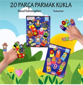 Resim 2 Set - 20 Parça Tox Masal Kahramanları Ve Rakamlar Parmak Kukla 
