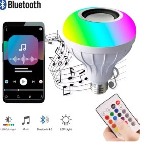 Resim Qasul E27 Rgb LED Ampul Uzaktan Kumandalı Bluetooth ve Hoparlör Özelliği 