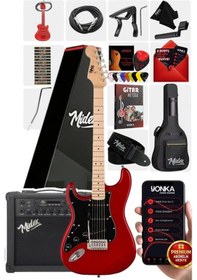 Resim Midex Rph-31rd-25amp Solak Elektro Gitar 25w Amfili Full Set 