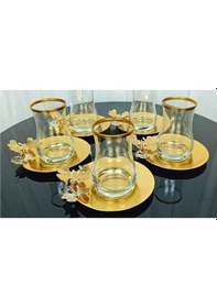 Resim Çnr Home Collection 6 Kişilik 12 Parça Gold Çay Seti, Çay Takimi, Hediyelik & Çeyizlik Gold 