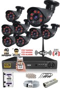 Resim IDS 8 Kameralı Set - 5mp Sony Lensli Fullhd Gece Görüşlü Güvenlik Kamerası Sistemi - 2015-a-set8-1tb 