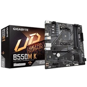 Resim Gigabyte B550M K rev.1.0 4xDDR4 2xM.2 DP HDMI AM4 Anakart 