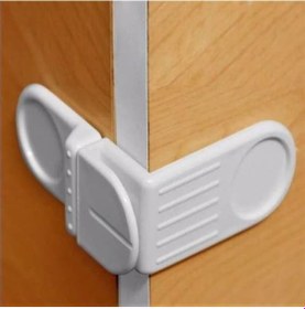 Resim Bebek Ve Çocuk Koruma Vidasız Köşe Kilidi Beyaz 