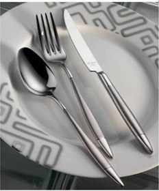 Resim Aryıldız 89 Parça Elegant Prestige Mat Çatal Kaşık Bıçak Takımı Gümüş 