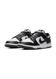 Resim Nike Dunk Low Retro Panda Leather Mens Sneaker Hakiki Deri Günlük Spor Ayakkabı Siyah Beyaz Beyaz - Siyah 