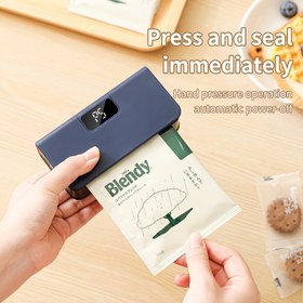Resim 1 adet Taşınabilir Şarj Edilebilir USB Mühür Makinesi, 100-300 Kullanım / Şarj, 6 Ayarlı Mod, Atıştırmalıklar, Şeker, Plastik Gıda Saklama, Seyahat ve Ev Kullanımı için 