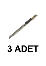 Resim 3 Adet Maket Bıçağı Dar Metal 620g 