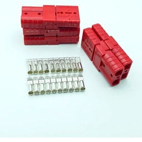 Resim Wangxi 10 Adet Gerçek Sb 50a 6awg Ağır Hizmet Fiş Bağlantısı Kırmızı 4x4 Kamyon Römork Uyumlu Polikarbonat Pil Güneş Karavan Rv 