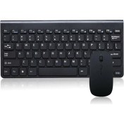 Resim Asus Memo Pad 7 Uyumlu Kablosuz Taşınabilir Wireless Klavye Mouse Set 2.4 Ghz Siyah 
