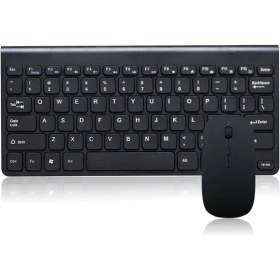 Resim Asus Nexus 7 2012 Uyumlu Kablosuz Taşınabilir Wireless Klavye Mouse Set 2.4 Ghz Siyah 