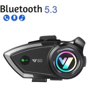 Resim NZM TİCARET Y80 Motosiklet Kask Kulaklık Intercom Işıklı Motorsiklet Interkom 