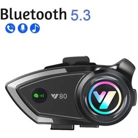 Resim NZM TİCARET Y80 Motosiklet Kask Kulaklık Intercom Işıklı Motorsiklet Interkom 
