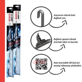 Resim Bosch Honda Jazz Ön Ve Arka Silecek Takımı 2002-2008 Uyumlu | Aerotwin 3'lü Set | 