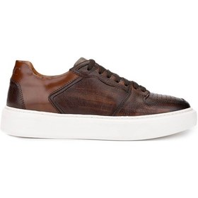Resim Tamer Tanca Erkek Hakiki Deri Taba Sneakers & Spor Ayakkabı 1093 054 Erk Ayk Y25 Taba Alk Taba 