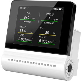 Resim Ayt Noyafa JMS16 Hava Dedektörü 4 In 1 Formaldehit Karbon Dioksit Partikül Testi 