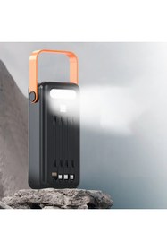 Resim ROBEVE 50000 Mah Powerbank Göstergeli Powerbank Solar Fenerli Güneş Enerjili 50000 Powerbank 