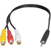 Resim 2.5 Mm Stereo Rca Kablo Ince Aux Av Kablo 2.5Mm Rca Çevirici 