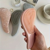 Resim Ergonomik Masaüstü Etkisi Masaj Saç Tarak - Kuru Saçlar İçin Kauçuk Kıllı Çözme Fırçası, ABS Plastik Sap, Taşınabilir ve Şık Tüm Saç Tipleri İçin Düğüm Olmayan Tarak, Şık Saç Bakımı | Ergonomik Tasarım | Masaüstü Etkisi, Saç Fırçası 