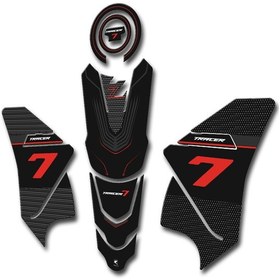 Resim Tracer700 Tankpad Seti 2021-24 Uyumlu Karbon Mavi Karbon - Kırmızı 
