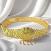 Resim 1 Adet Vintage Stil Metalik Püskül Bel Kemeri Kadınlar için - Ajur Tasarım, dokumasız PVC Deri, Düğünler, Partiler, Günlük Geziler için İdeal - Standart Beden 