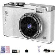 Resim Lk003 2.4 İnç Çift Lensli 4k Hd Ccd Kamera Retro Çocuk Kamera Beyaz 