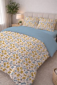 Resim Evmila Minik Çiçekler Desenli Nevresim Takımı - 220x240 Cm Nevresim + 50x70 Yastık kılıfı + 180x200 Cm Çarşaf 