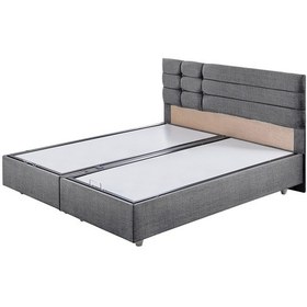 Resim Viyana İkili Set, Viyana Çift Kişilik Baza Başlık Seti Gri 140 x 190 