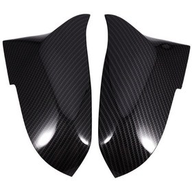 Resim Xiaaokeji 1 Çift Karbon Fiber Araba Dikiz Aynası Kapağı Kapağı Bmw F20 F22 İçin 